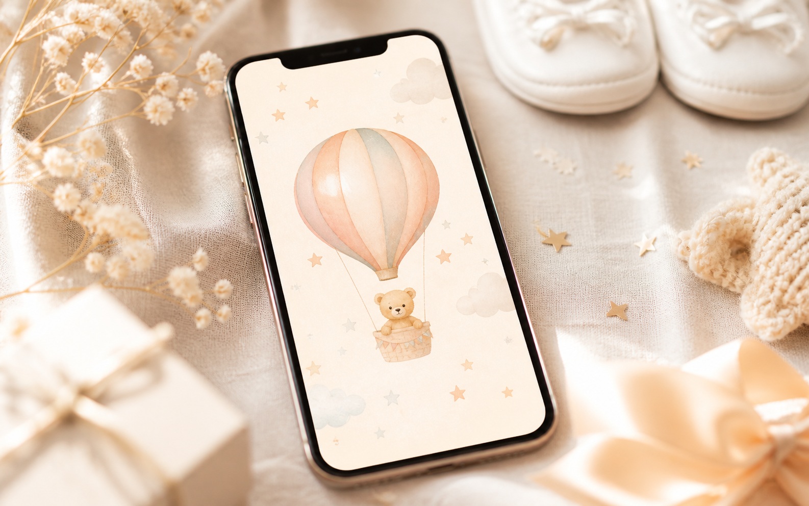 Ηλεκτρονικό προσκλητήριο baby shower σε κινητό